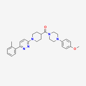 molecular formula C28H33N5O2 B2870921 (4-(4-Methoxyphenyl)piperazin-1-yl)(1-(6-(o-tolyl)pyridazin-3-yl)piperidin-4-yl)methanone CAS No. 1105232-79-8