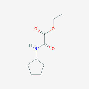 molecular formula C9H15NO3 B2870931 乙酸, 2-(环戊基氨基)-2-氧代-, 乙酯 CAS No. 39183-55-6