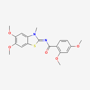 molecular formula C19H20N2O5S B2870932 N-(5,6-二甲氧基-3-甲基-1,3-苯并噻唑-2-亚基)-2,4-二甲氧基苯甲酰胺 CAS No. 895451-55-5
