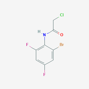 molecular formula C8H5BrClF2NO B2870936 N-(2-溴-4,6-二氟苯基)-2-氯乙酰胺 CAS No. 737780-11-9