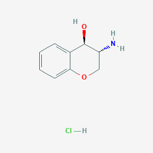 molecular formula C9H12ClNO2 B2870942 (3R,4R)-3-amino-3,4-dihydro-2H-chromen-4-ol;hydrochloride CAS No. 2413848-90-3