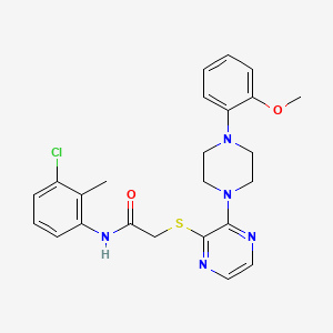 molecular formula C24H26ClN5O2S B2870944 N-(3-chloro-2-methylphenyl)-2-({3-[4-(2-methoxyphenyl)piperazin-1-yl]pyrazin-2-yl}sulfanyl)acetamide CAS No. 1116038-31-3