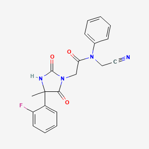 N-(cyanomethyl)-2-[4-(2-fluorophenyl)-4-methyl-2,5-dioxoimidazolidin-1-yl]-N-phenylacetamide