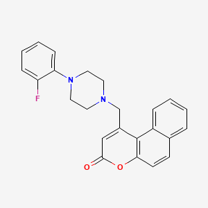 molecular formula C24H21FN2O2 B2870949 1-[[4-(2-氟苯基)哌嗪-1-基]甲基]苯并[f]色酮-3-酮 CAS No. 896065-11-5