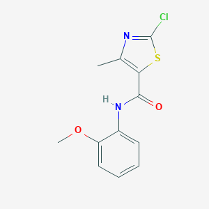 molecular formula C12H11ClN2O2S B287095 2-chloro-N-(2-methoxyphenyl)-4-methyl-1,3-thiazole-5-carboxamide 