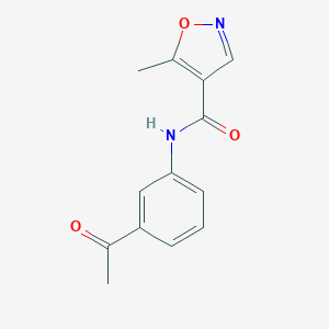 molecular formula C13H12N2O3 B287096 N-(3-acetylphenyl)-5-methyl-4-isoxazolecarboxamide 