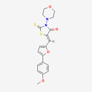 (Z)-5-((5-(4-methoxyphenyl)furan-2-yl)methylene)-3-morpholino-2-thioxothiazolidin-4-one