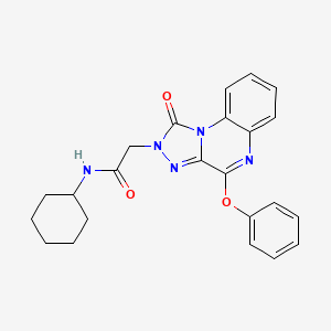 molecular formula C23H23N5O3 B2870966 N-cyclohexyl-2-(1-oxo-4-phenoxy[1,2,4]triazolo[4,3-a]quinoxalin-2(1H)-yl)acetamide CAS No. 1189941-45-4