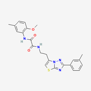 N1-(2-methoxy-5-methylphenyl)-N2-(2-(2-(m-tolyl)thiazolo[3,2-b][1,2,4]triazol-6-yl)ethyl)oxalamide