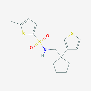 5-methyl-N-((1-(thiophen-3-yl)cyclopentyl)methyl)thiophene-2-sulfonamide