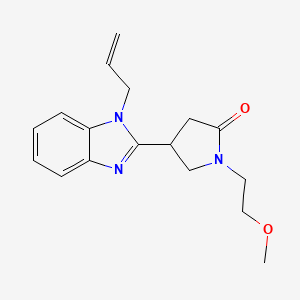 1-(2-Methoxyethyl)-4-(1-prop-2-enylbenzimidazol-2-yl)pyrrolidin-2-one