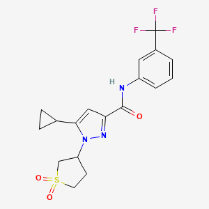 5-cyclopropyl-1-(1,1-dioxidotetrahydrothiophen-3-yl)-N-(3-(trifluoromethyl)phenyl)-1H-pyrazole-3-carboxamide