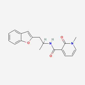 molecular formula C18H18N2O3 B2870984 N-(1-(苯并呋喃-2-基)丙-2-基)-1-甲基-2-氧代-1,2-二氢吡啶-3-甲酰胺 CAS No. 2034610-27-8