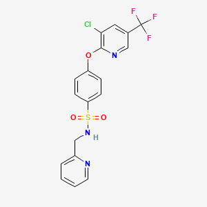 4-{[3-chloro-5-(trifluoromethyl)pyridin-2-yl]oxy}-N-[(pyridin-2-yl)methyl]benzene-1-sulfonamide