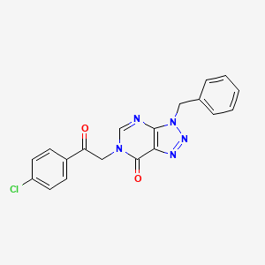 molecular formula C19H14ClN5O2 B2870999 3-Benzyl-6-[2-(4-chlorophenyl)-2-oxoethyl]triazolo[4,5-d]pyrimidin-7-one CAS No. 863018-38-6