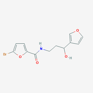 molecular formula C12H12BrNO4 B2871003 5-bromo-N-(3-(furan-3-yl)-3-hydroxypropyl)furan-2-carboxamide CAS No. 1428358-29-5