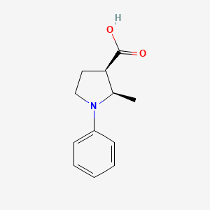 molecular formula C12H15NO2 B2871004 (2R,3R)-2-Methyl-1-phenylpyrrolidine-3-carboxylic acid CAS No. 2490322-95-5