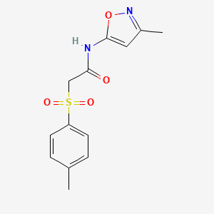 molecular formula C13H14N2O4S B2871012 N-(3-甲基异恶唑-5-基)-2-甲苯磺酰基乙酰胺 CAS No. 1049207-28-4