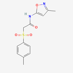 molecular formula C13H14N2O4S B2871012 N-(3-methylisoxazol-5-yl)-2-tosylacetamide CAS No. 1049207-28-4