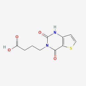 molecular formula C10H10N2O4S B2871014 4-(2,4-dioxo-1,4-dihydrothieno[3,2-d]pyrimidin-3(2H)-yl)butanoic acid CAS No. 702664-43-5