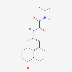molecular formula C17H21N3O3 B2871017 N1-异丙基-N2-(3-氧代-1,2,3,5,6,7-六氢吡啶并[3,2,1-ij]喹啉-9-基)草酰胺 CAS No. 898423-11-5