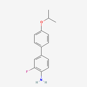 molecular formula C15H16FNO B2871019 2-Fluoro-4-[4-(propan-2-yloxy)phenyl]aniline CAS No. 1183422-13-0