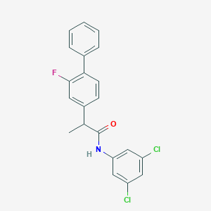 molecular formula C21H16Cl2FNO B287102 N-(3,5-dichlorophenyl)-2-(2-fluoro[1,1'-biphenyl]-4-yl)propanamide 