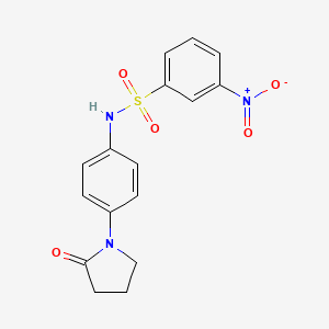 3-nitro-N-(4-(2-oxopyrrolidin-1-yl)phenyl)benzenesulfonamide