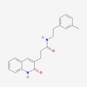 molecular formula C21H22N2O2 B2871023 N-[2-(3-methylphenyl)ethyl]-3-(2-oxo-1,2-dihydroquinolin-3-yl)propanamide CAS No. 1328653-50-4