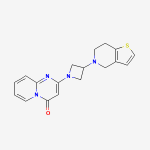 molecular formula C18H18N4OS B2871028 2-[3-(6,7-Dihydro-4H-thieno[3,2-c]pyridin-5-yl)azetidin-1-yl]pyrido[1,2-a]pyrimidin-4-one CAS No. 2379987-84-3