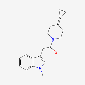 molecular formula C19H22N2O B2871032 1-(4-cyclopropylidenepiperidin-1-yl)-2-(1-methyl-1H-indol-3-yl)ethanone CAS No. 2097924-43-9