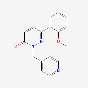 molecular formula C17H15N3O2 B2871033 6-(2-甲氧基苯基)-2-(吡啶-4-基甲基)哒嗪-3(2H)-酮 CAS No. 922975-66-4