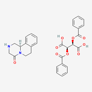 B2871034 (R)-2,3,6,7-tetrahydro-1H-pyrazino[2,1-a]isoquinolin-4(11bH)-one (2R,3R)-2,3-bis(benzoyloxy)succinate CAS No. 1399880-37-5
