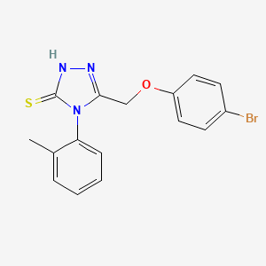 molecular formula C16H14BrN3OS B2871035 5-[(4-bromophenoxy)methyl]-4-(2-methylphenyl)-4H-1,2,4-triazole-3-thiol CAS No. 538338-30-6