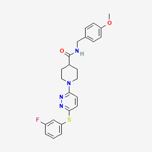 1-(6-((3-fluorophenyl)thio)pyridazin-3-yl)-N-(4-methoxybenzyl)piperidine-4-carboxamide