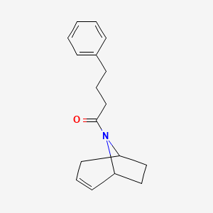 molecular formula C17H21NO B2871038 1-((1R,5S)-8-azabicyclo[3.2.1]oct-2-en-8-yl)-4-phenylbutan-1-one CAS No. 1797286-71-5