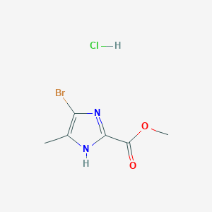 molecular formula C6H8BrClN2O2 B2871040 Methyl 4-bromo-5-methyl-1H-imidazole-2-carboxylate hydrochloride CAS No. 2377032-27-2