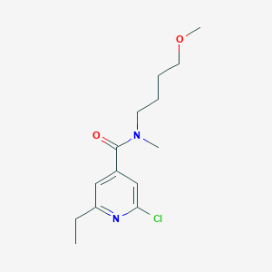 molecular formula C14H21ClN2O2 B2871041 2-Chloro-6-ethyl-N-(4-methoxybutyl)-N-methylpyridine-4-carboxamide CAS No. 2224330-26-9
