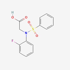 molecular formula C14H12FNO4S B2871044 N-(2-fluorophenyl)-N-(phenylsulfonyl)glycine CAS No. 363170-81-4