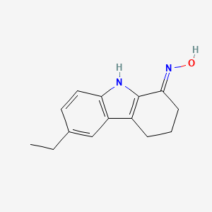 molecular formula C14H16N2O B2871045 (E)-6-ethyl-2,3,4,9-tetrahydro-1H-carbazol-1-one oxime CAS No. 1245572-00-2