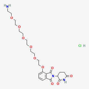 molecular formula C25H36ClN3O10 B2871049 泊马度胺-PEG6-NH2（盐酸盐） CAS No. 2341841-01-6