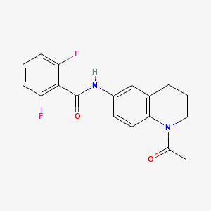 molecular formula C18H16F2N2O2 B2871071 N-(1-乙酰-3,4-二氢-2H-喹啉-6-基)-2,6-二氟苯甲酰胺 CAS No. 941960-06-1