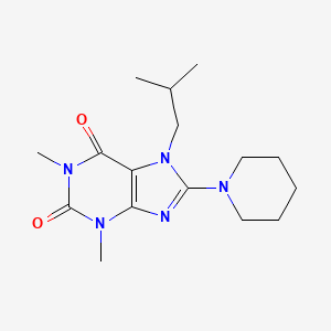 molecular formula C16H25N5O2 B2871073 7-isobutyl-1,3-dimethyl-8-(piperidin-1-yl)-1H-purine-2,6(3H,7H)-dione CAS No. 941993-79-9