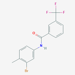 molecular formula C15H11BrF3NO B2871075 N-(3-Bromo-4-Methylphenyl)-3-(Trifluoromethyl)Benzamide CAS No. 876322-59-7