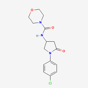 molecular formula C15H18ClN3O3 B2871076 N-(1-(4-chlorophenyl)-5-oxopyrrolidin-3-yl)morpholine-4-carboxamide CAS No. 887466-16-2