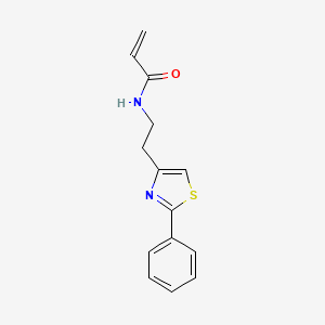 molecular formula C14H14N2OS B2871084 N-[2-(2-Phenyl-1,3-thiazol-4-yl)ethyl]prop-2-enamide CAS No. 2305327-73-3