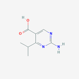 molecular formula C8H11N3O2 B2871085 2-Amino-4-isopropylpyrimidine-5-carboxylic acid CAS No. 127958-03-6