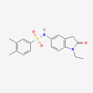 molecular formula C18H20N2O3S B2871089 N-(1-乙基-2-氧代吲哚-5-基)-3,4-二甲苯磺酰胺 CAS No. 921861-39-4