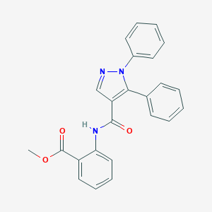 molecular formula C24H19N3O3 B287109 methyl 2-{[(1,5-diphenyl-1H-pyrazol-4-yl)carbonyl]amino}benzoate 