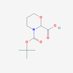 3-[(2-Methylpropan-2-yl)oxycarbonyl]-1,3-oxazinane-2-carboxylic acid